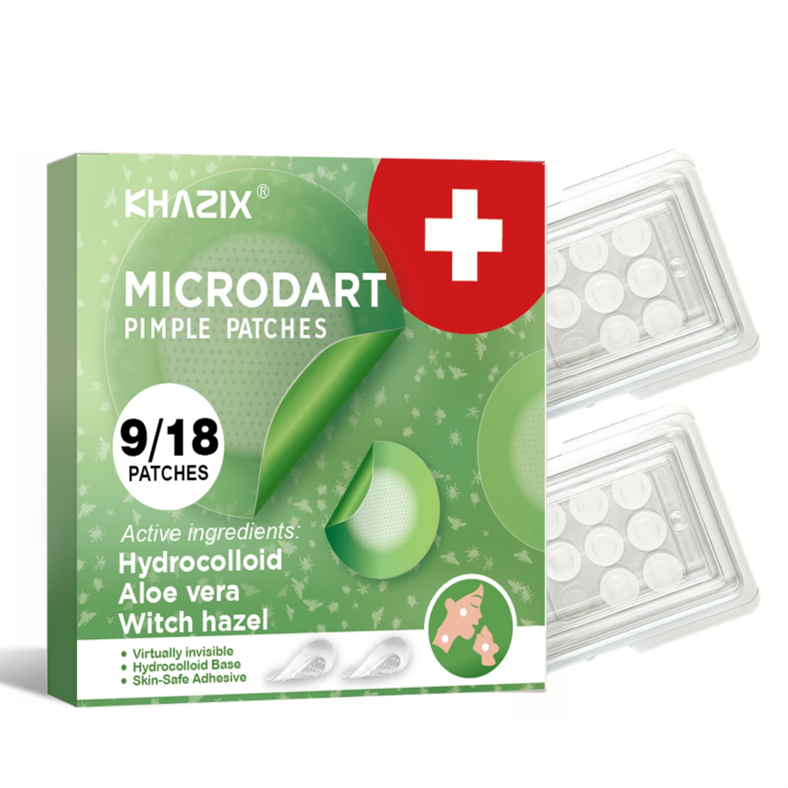 Hydrocolloid Acne Patch - Patches noturnos para acne com micro-dardo
