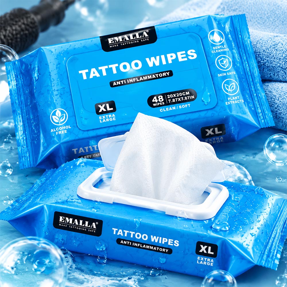 Xl Skincare - Lenços de limpeza para tatuagens EMALLA,