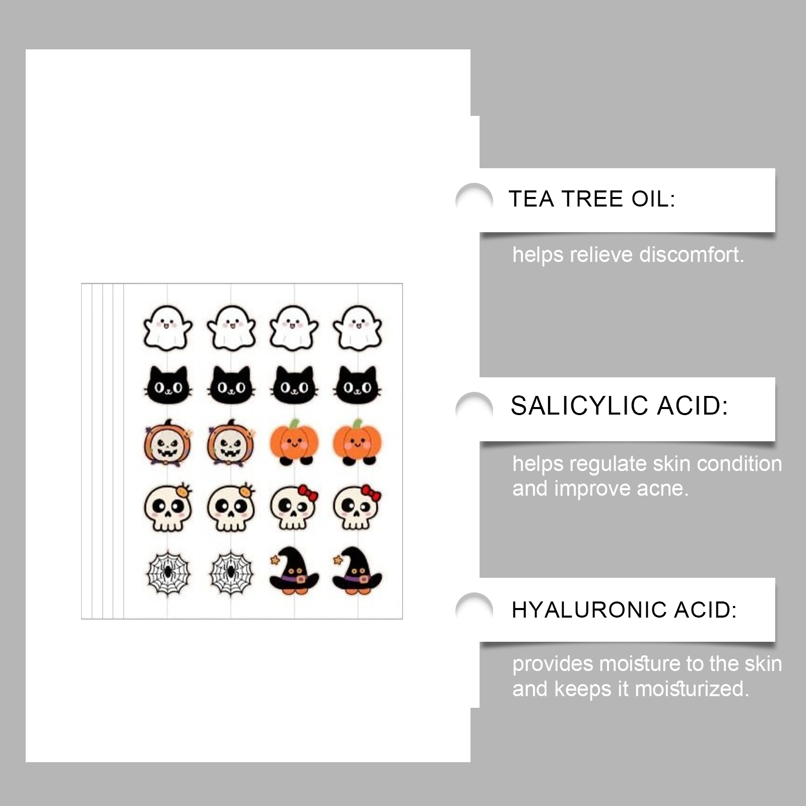 Remendos de acne de Halloween, - Tea Tree Spot Treatment avaliação e preço