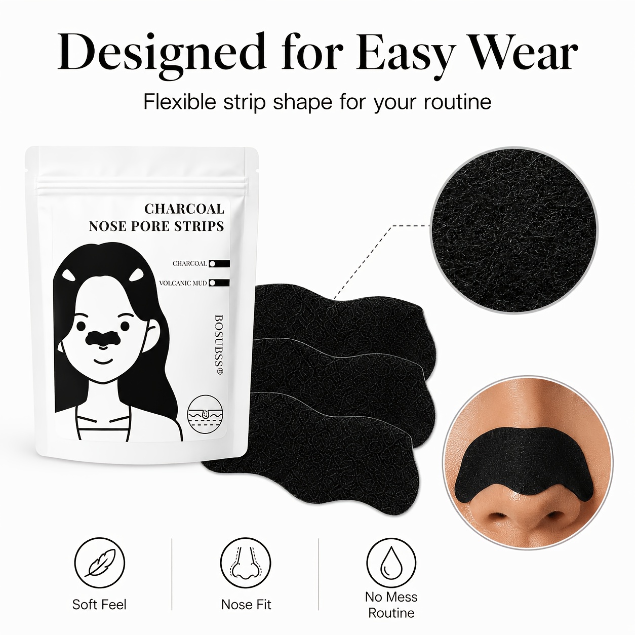 Tiras de Carvão Ativadas por Á - Charcoal Pore Strip avaliação e preço