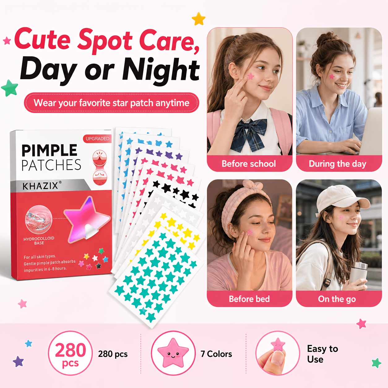 280 Adesivos Estrela para Espi - Hydrocolloid Acne Patch avaliação e preço
