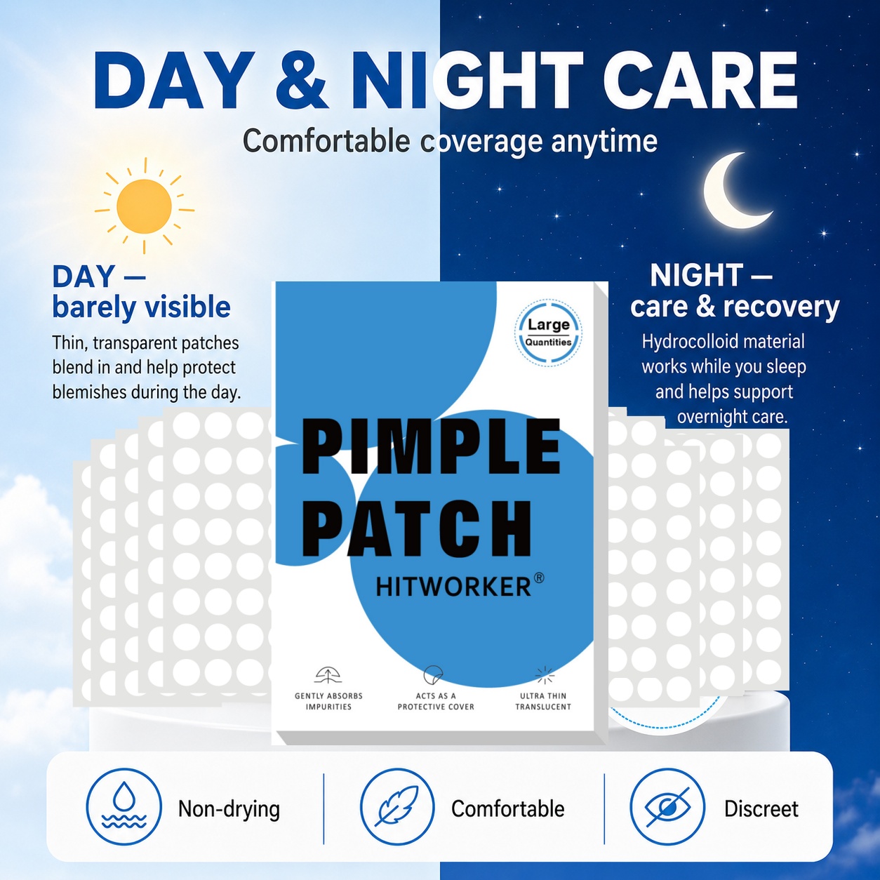 800 Adesivos Hidrocoloides par - Hydrocolloid Acne Patch avaliação e preço