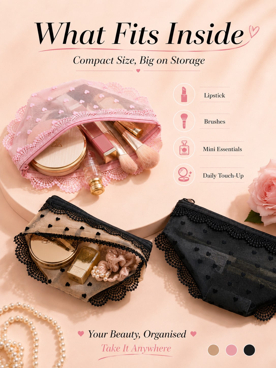 Bolsa de maquiagem transparent - Skincare B Erl avaliação e preço